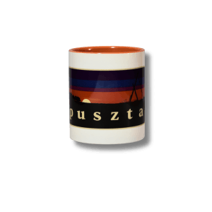 Puszta naplementés gémeskutas bögre